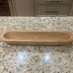 Real Wood Oval Bowl